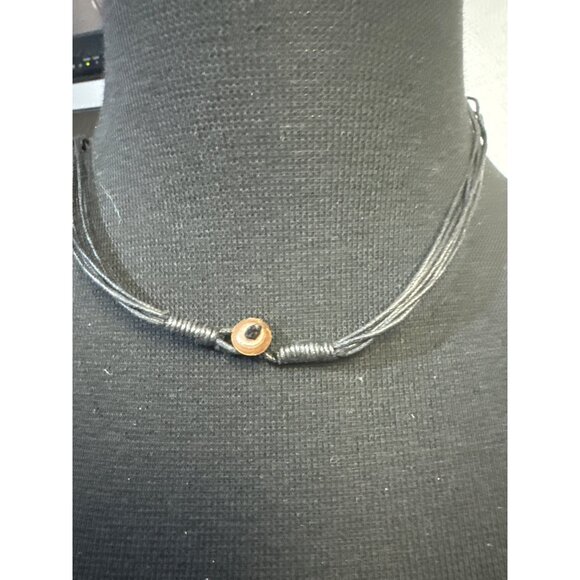 Wooden Peace Sign Pendant on a Leather Strap 18 inch Boho Hippie - Picture 3 of 3